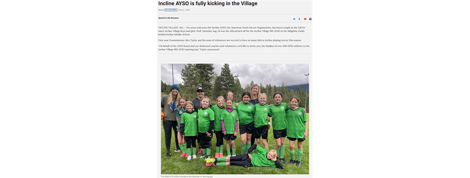 Opening Day Featured in the Tahoe Daily Tribune!